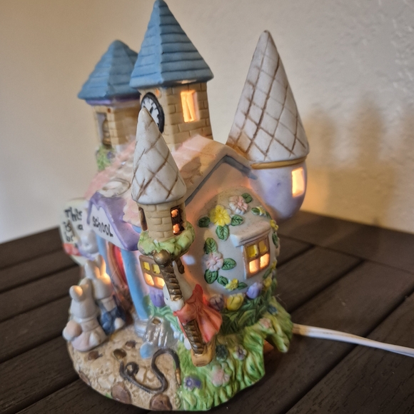 Blue-Roof Bunny School Easter Village - Picture 2 of 4